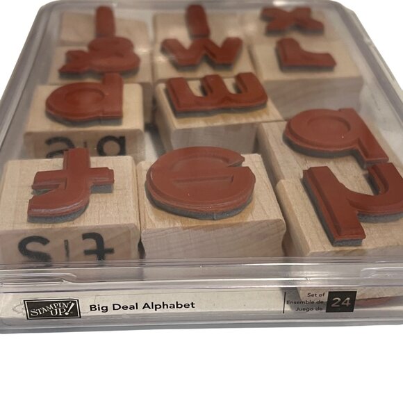 Stampin Up! Big Deal Alphabet Rubber Stamp Set - Picture 3 of 3